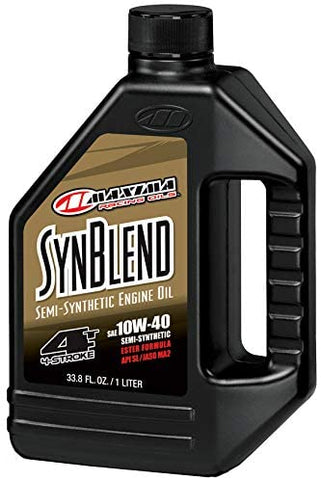 Maxima Racing USA 30-329128B Syn Blend4 10w30 Synthetic Blend Motorcycle Engine Oil, 1. gallons