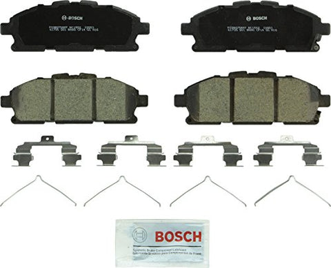 Bosch BC1552 QuietCast Premium Ceramic Disc Brake Pad Set For 2011-2017 Nissan Quest; Front