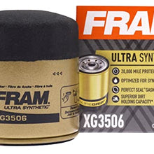 FRAM Ultra Synthetic Automotive Replacement Oil Filter, Designed for Synthetic Oil Changes Lasting up to 20k Miles, XG3506 with SureGrip (Pack of 1)