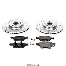 Power Stop K4642 Front Z23 Carbon Fiber Brake Pads with Drilled & Slotted Brake Rotors Kit