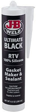 J-B Weld 32929 Ultimate Black RTV Silicone Gasket Maker and Sealant - 9.5 oz.