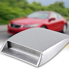 RKRCXH Car Accessories Air Flow Intake Hood Decorative Scoop Vent Bonnet Cover for Universal Car Hood Scoops & Vents (Color : Silver)