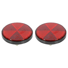 F FIERCE CYCLE Pair M6x1.0 Red Plastic Universal Screw Mount Reflective Warning Reflector for Motorcycle Bike