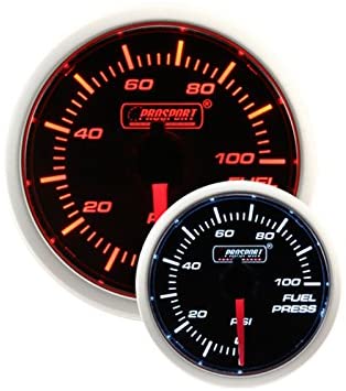 Fuel Pressure Gauge- Electrical Amber/white Performance Series 52mm (2 1/16