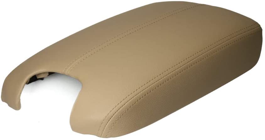 A ABIGAIL Center Console Armrest Cover for 2008 2009 2010 2011 2012 Honda Accord Auto Leather Suture Console Lid Cover Replacement (Beige)