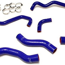 HPS 57-1478-BLUE Blue Silicone Radiator and Heater Hose Kit Coolant