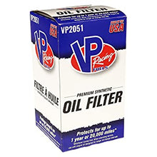 VP Racing VP2051 20.000 Mile Premium Filtro de aceite sintético completo