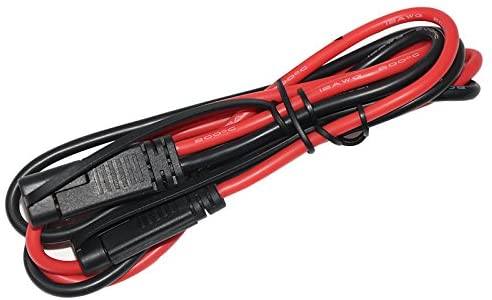 KUNCAN 3FT Sae to Sae Extension Cable DC Power Heavy Duty 12AWG 2 Pin Quick Disconnect Wire Harness with Waterproof Cover