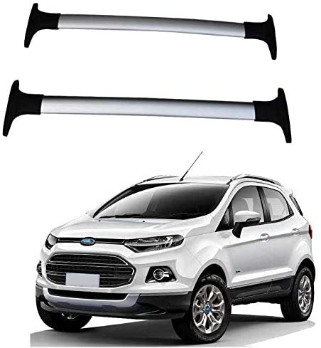 Cross Bar Fit for 2018 2019 2020 2021 Ford Ecosport Crossbar Roof Cargo Rack Silver (Model with Side Rails)