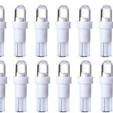 20 Pack T5 Wedge 1 LED Car Auto Dashboard Gauge Side Light Bulb Lamp 37 58 70 73 74 White 12V