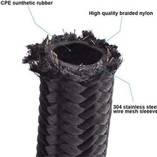 Universal Flexible 1 Meter /39.37 Inch Nylon Stainless Steel Braided AN16-16AN Oil Fuel Gas Line Hose Reinforced Strength and Durability 1.18 inch O.D. 0.87 Inch I.D. NBR+CPE Synthetic Rubber Inner