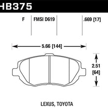 Hawk Performance HB375F.669 HPS Performance Ceramic Brake Pad