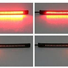 Wiipro Universal led Harley Davidson Light Strip Tail Brake Stop Turn Signal 32LED 8" Flexible led light for motorcycle