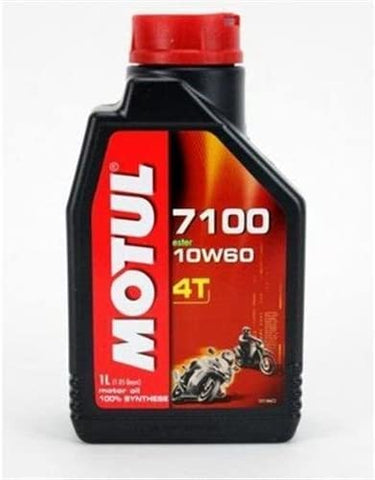 Motul Lubricants 102190 7100 4T 10W60 Synthetic Ester Motor Oil 1 Liter (ea) for Off-Roads (102190)