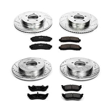 Power Stop K2722 Front and Rear Z23 Carbon Fiber Brake Pads with Drilled & Slotted Brake Rotors Kit