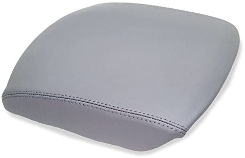 QKPARTS Fits 09-13 HONDA PILOT GRAY REAL LEATHER CENTER CONSOLE LID ARMREST COVER