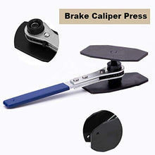 HauSun Brake Caliper Press Tool - 360 Degree Car Adjustable Ratchet Piston Spreader Tools Set for Single Twin Quad Piston Disc Brake Repair Replacement