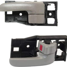 Interior Door Handle Compatible with Toyota Tundra 00-06 Front Right and Left Side Inside Gray W/Door Lock Standard/Extended Cab Pickup