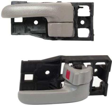 Interior Door Handle Compatible with Toyota Tundra 00-06 Front Right and Left Side Inside Gray W/Door Lock Standard/Extended Cab Pickup