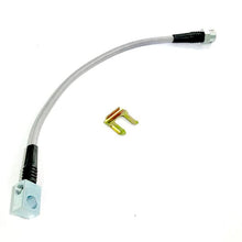 Universal Rear Braided SS Brake Hose, 14" Long with mouting block