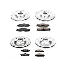 Power Stop K1548 Front and Rear Z23 Carbon Fiber Brake Pads with Drilled & Slotted Brake Rotors Kit