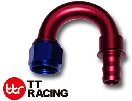 AN6-6AN 6AN 180 Degree Push On Loc Lock Socketless Oil Fitting Hose End Adaptor 10-180-06