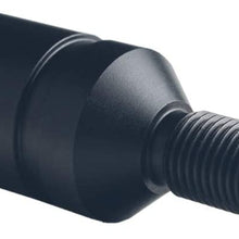 DEWHEL Custom Aluminum Universal Shift knob Shifter Adapter for Non Threaded Shifters BMW Mini M12X1.25 (Black)