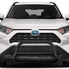 Black Horse Off Road Textured Bull Bar with  Skid Plate Compatible with 19-20 Toyota RAV4