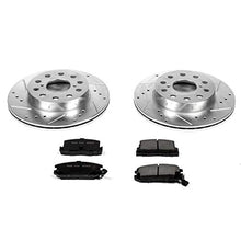 Power Stop K5092 Rear Z23 Carbon Fiber Brake Pads with Drilled & Slotted Brake Rotors Kit