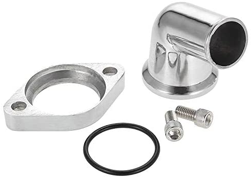 Rumors New Aluminum Water Neck Swivel 15 Degree Fit for Chevy 327 350 454 396 (Color : Silver) (Silver)