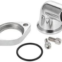 Rumors New Aluminum Water Neck Swivel 15 Degree Fit for Chevy 327 350 454 396 (Color : Silver)