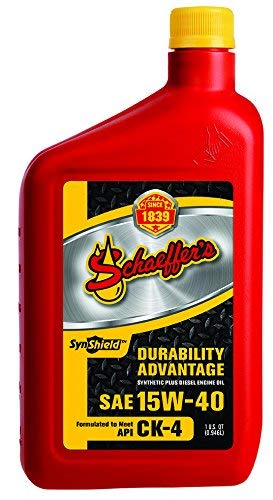 Schaeffer Manufacturing Co. 0700CK4-012S SynShield Durability Advantage 15W-40 Diesel Oil, 1 Quart, Bottle (3 Pack)