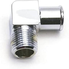 Chrome 90 Degree Heater Hose Fitting, 5/8 Inch Hose