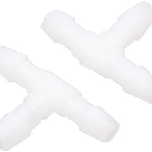 uxcell 30pcs White Plastic T Piece 3-Way Hose Pipe Connector Fittings 27mm x 18mm for Car