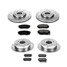 Power Stop K6307 Front and Rear Z23 Carbon Fiber Brake Pads with Drilled & Slotted Brake Rotors Kit