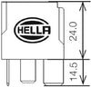 HELLA 007793031 with Coil Suppression Power Relay 4 Pin, Mini ISO