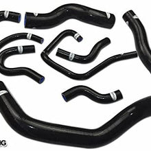 Silicone Radiator Hose Kit for Nissan Silvia S14 S15 SR20DET 200SX 2.0L Turbo 9pcs Black