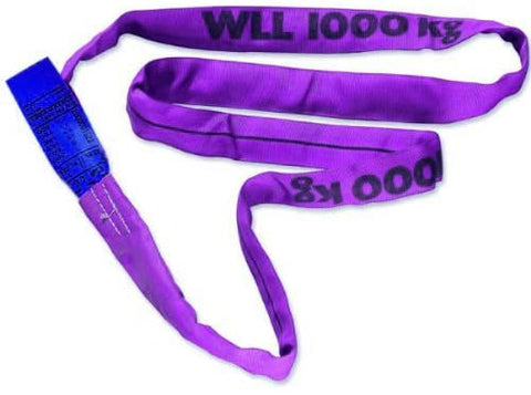 Braun 10021RS Recovery Strap Loop 1000 kg Load 2 m Continuous with Polyester Core Purple