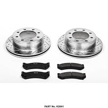 Power Stop K2041 Rear Z23 Carbon Fiber Brake Pads with Drilled & Slotted Brake Rotors Kit