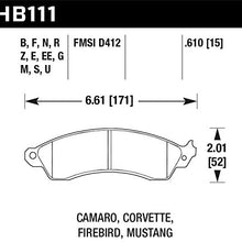 Hawk Performance HB111F.610 HPS Performance Ceramic Brake Pad