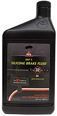 AGS Silicone Brake Fluid, DOT 5 - Bottle, 32 oz