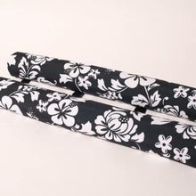 Vitamin Blue 27" Roof Rack Pads Black Floral - Non Logo (MADE in U.S.A.) REGULAR PADS