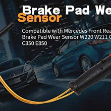 ２PCS 2115401717 Brake Pad Wear Sensor Compatible with Mercedes Front Rear Brake Pad Wear Sensor W220 W211 C300 C350 E350
