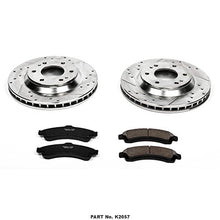 Power Stop K2057 Front Z23 Carbon Fiber Brake Pads with Drilled & Slotted Brake Rotors Kit