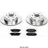 Power Stop K2083 Rear Z23 Carbon Fiber Brake Pads with Drilled & Slotted Brake Rotors Kit