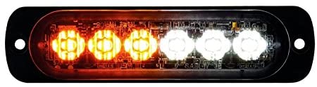 United Pacific 36926B 6 High Power LED Dual Color Warning Light