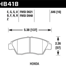 Hawk Performance HB418F.646 HPS Performance Ceramic Brake Pad