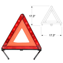 YaeKoo Triple Warning Triangle in Storage Case Foldable Emergency Warning Triangle Reflector Safety Triangle Kit, Foldable Reflective Car Roadside Safety Warning Sign, 3-Pack