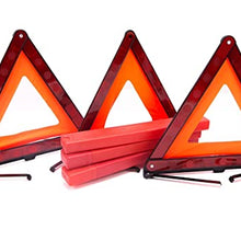 Fasmov 3 Pack Triangle Warning Frame Triangle Emergency Warning Triangle Reflector Safety Triangle Kit, Emergency Triangle for Vehicles, Car Road Reflective Kit