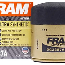 FRAM Ultra Synthetic Automotive Replacement Oil Filter, Designed for Synthetic Oil Changes Lasting up to 20k Miles, XG3387A with SureGrip (Pack of 1)